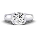 Jasmine Diamond Matching Band Only (does Not Include Engagement Ring) For Ring With Cushion Center whitegold