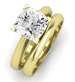 Senna Diamond Matching Band Only (does Not Include Engagement Ring) For Ring With Cushion Center yellowgold