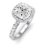 Sweet Pea Diamond Matching Band Only ( Engagement Ring Not Included) For Ring With Cushion Center whitegold