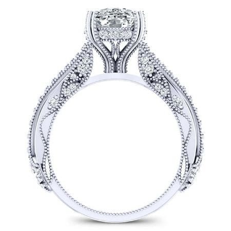 Tansy Diamond Matching Band Only (engagement Ring Not Included) For Ring With Cushion Center whitegold