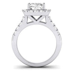 Velvet Diamond Matching Band Only (does Not Include Engagement Ring)  For Ring With Cushion Center whitegold