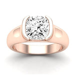 Jasmine Diamond Matching Band Only (does Not Include Engagement Ring) For Ring With Cushion Center rosegold