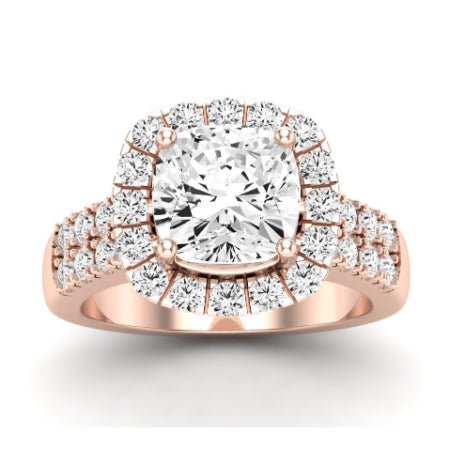 Velvet Diamond Matching Band Only (does Not Include Engagement Ring)  For Ring With Cushion Center rosegold