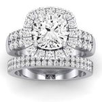Velvet Diamond Matching Band Only (does Not Include Engagement Ring)  For Ring With Cushion Center whitegold
