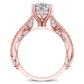 Tansy Diamond Matching Band Only (engagement Ring Not Included) For Ring With Cushion Center rosegold