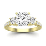 Primrose Diamond Matching Band Only ( Engagement Ring Not Included) For Ring With Cushion Center yellowgold