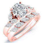 Wisteria Diamond Matching Band Only (engagement Ring Not Included) For Ring With Cushion Center rosegold