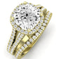 Silene Diamond Matching Band Only ( Engagement Ring Not Included) For Ring With Cushion Center yellowgold