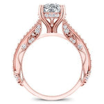 Tansy Diamond Matching Band Only (engagement Ring Not Included) For Ring With Cushion Center rosegold
