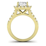 Velvet Diamond Matching Band Only (does Not Include Engagement Ring)  For Ring With Cushion Center yellowgold