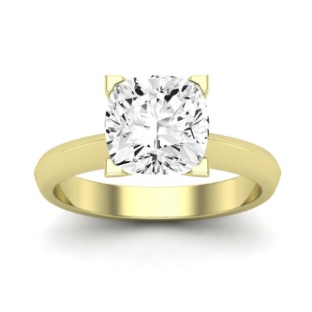 Senna Diamond Matching Band Only (does Not Include Engagement Ring) For Ring With Cushion Center yellowgold