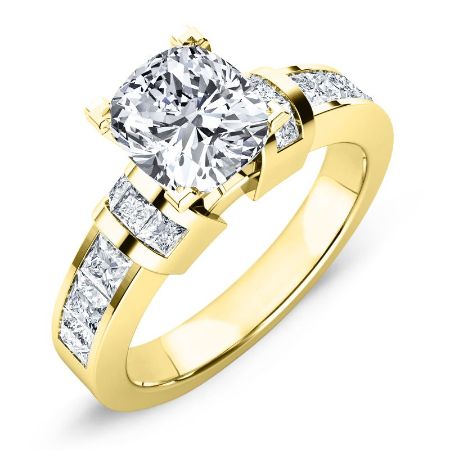 Ivy Diamond Matching Band Only (engagement Ring Not Included) For Ring With Cushion Center yellowgold