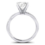 Iris Diamond Matching Band Only (does Not Include Engagement Ring) For Ring With Cushion Center whitegold