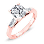 Sorrel Diamond Matching Band Only (engagement Ring Not Included) For Ring With Cushion Center rosegold