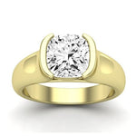 Jasmine Diamond Matching Band Only (does Not Include Engagement Ring) For Ring With Cushion Center yellowgold