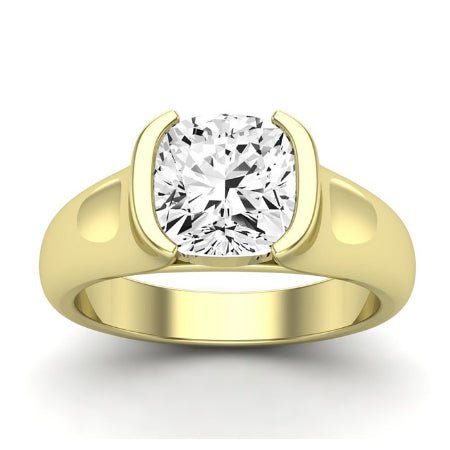Jasmine Diamond Matching Band Only (does Not Include Engagement Ring) For Ring With Cushion Center yellowgold
