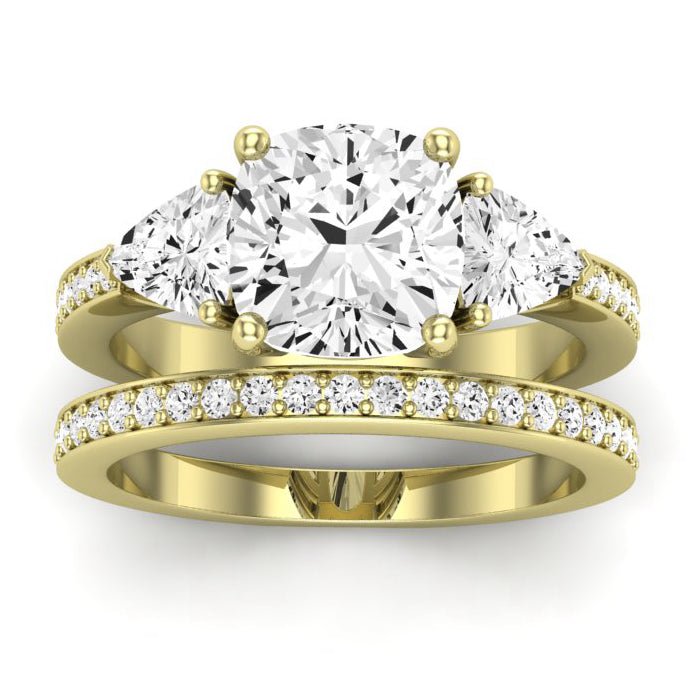 Snowdonia Diamond Matching Band Only (engagement Ring Not Included) For Ring With Cushion Center yellowgold