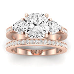 Snowdonia Diamond Matching Band Only (engagement Ring Not Included) For Ring With Cushion Center rosegold