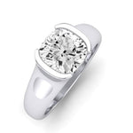 Jasmine Diamond Matching Band Only (does Not Include Engagement Ring) For Ring With Cushion Center whitegold