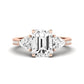 Snowdonia Diamond Matching Band Only (engagement Ring Not Included) For Ring With Emerald Center rosegold