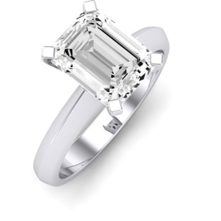 Senna Diamond Matching Band Only ( Engagement Ring Not Included) For Ring With Emerald Center whitegold