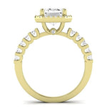 Sweet Pea Diamond Matching Band Only ( Engagement Ring Not Included) For Ring With Emerald Center yellowgold