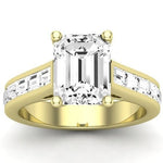 Yarrow Diamond Matching Band Only (engagement Ring Not Included) For Ring With Emerald Center yellowgold