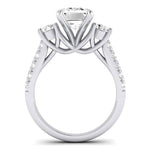 Primrose Diamond Matching Band Only ( Engagement Ring Not Included) For Ring With Emerald Center whitegold