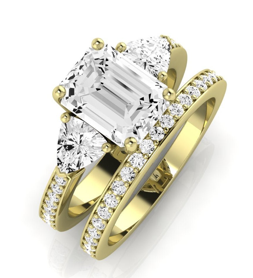 Snowdonia Diamond Matching Band Only (engagement Ring Not Included) For Ring With Emerald Center yellowgold