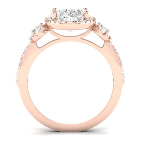 Lunaria Diamond Matching Band Only (does Not Include Engagement Ring) For Ring With Oval Center rosegold