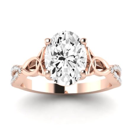 Pavonia Diamond Matching Band Only (does Not Include Engagement Ring)  For Ring With Oval Center rosegold