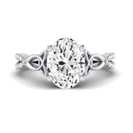 Pavonia Diamond Matching Band Only (does Not Include Engagement Ring)  For Ring With Oval Center whitegold