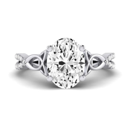 Pavonia Diamond Matching Band Only (does Not Include Engagement Ring)  For Ring With Oval Center whitegold