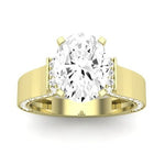 Lavender Diamond Matching Band Only (engagement Ring Not Included) For Ring With Oval Center yellowgold