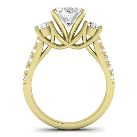 Primrose Diamond Matching Band Only ( Engagement Ring Not Included) For Ring With Oval Center yellowgold