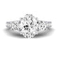 Primrose Diamond Matching Band Only ( Engagement Ring Not Included) For Ring With Oval Center whitegold