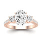 Primrose Diamond Matching Band Only ( Engagement Ring Not Included) For Ring With Oval Center rosegold