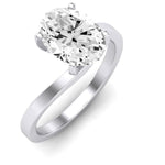 Zinnia Diamond Matching Band Only ( Engagement Ring Not Included) For Ring With Oval Center whitegold