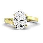 Zinnia Diamond Matching Band Only ( Engagement Ring Not Included) For Ring With Oval Center yellowgold