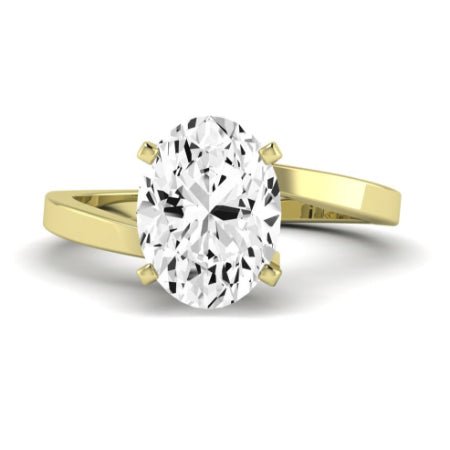 Zinnia Diamond Matching Band Only ( Engagement Ring Not Included) For Ring With Oval Center yellowgold