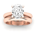 Senna Diamond Matching Band Only ( Engagement Ring Not Included) For Ring With Oval Center rosegold