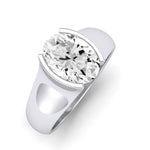 Jasmine Diamond Matching Band Only (does Not Include Engagement Ring) For Ring With Oval Center whitegold