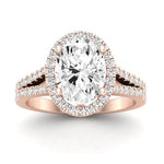 Silene Diamond Matching Band Only ( Engagement Ring Not Included) For Ring With Oval Center rosegold