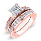 Petunia Diamond Matching Band Only (engagement Ring Not Included) For Ring With Princess Center rosegold