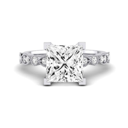 Marigold Diamond Matching Band Only (does Not Include Engagement Ring) For Ring With Princess Center whitegold