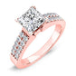 Malva Diamond Matching Band Only (engagement Ring Not Included) For Ring With Princess Center rosegold