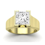 Jasmine Diamond Matching Band Only (does Not Include Engagement Ring) For Ring With Princess Center yellowgold