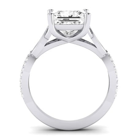 Pavonia Diamond Matching Band Only (does Not Include Engagement Ring)  For Ring With Princess Center whitegold