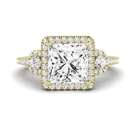 Lunaria Diamond Matching Band Only (does Not Include Engagement Ring) For Ring With Princess Center yellowgold