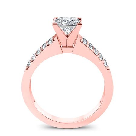 Malva Diamond Matching Band Only (engagement Ring Not Included) For Ring With Princess Center rosegold